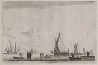 KG 08723
<br/>
Meer met negen zeilboten
<br/>
<em>Nooms, Reinier (1623/4-1664)</em>